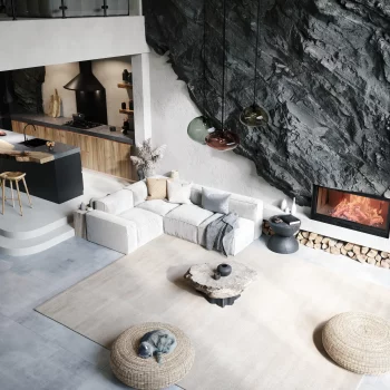 Novalux3D_living_room_6 Salon 3D design brut – Rendu réaliste pierre & bois massif